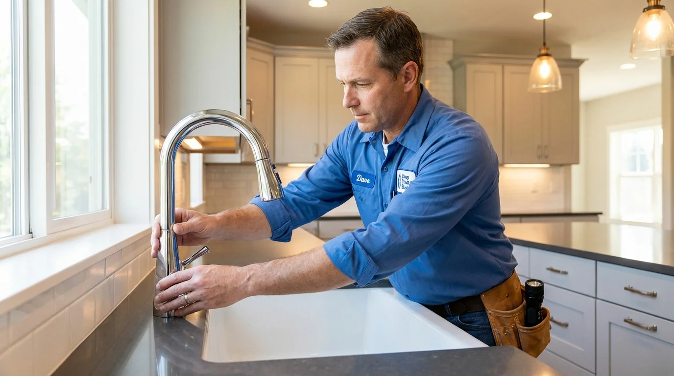 Kitchen faucet installation by Johns Plumbing LLC in Bluffton